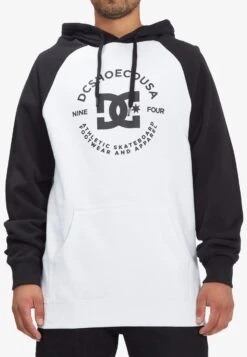 DC SHOES STAR PILOT - Bluza Z Kapturem - White Black