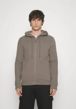 AllSaints RAVEN ZIP HOODY - Bluza Rozpinana - Taupe