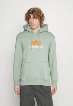 Alpha Industries HOODY - Bluza Z Kapturem - Dusty Green